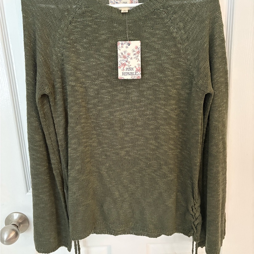 Pink Republic Olive Knit Sweater
